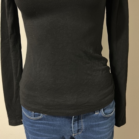 REVOLVE NBD Harbor Turtleneck Black Fleece Snap Button Placket XS NEW - Picture 6 of 14